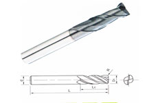 Corner Radius Type-2F End mills 35°