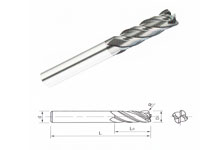 Corner Radius Type-4F End mills 35°